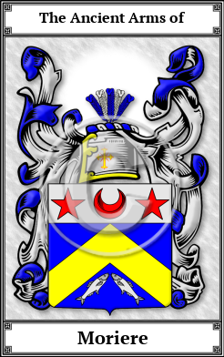 Moriere Family Crest Download (JPG)  Book Plated - 150 DPI