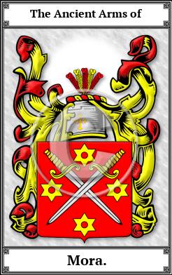 Mora. Family Crest Download (JPG)  Book Plated - 150 DPI