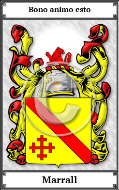 Marrall Family Crest Download (JPG)  Book Plated - 150 DPI