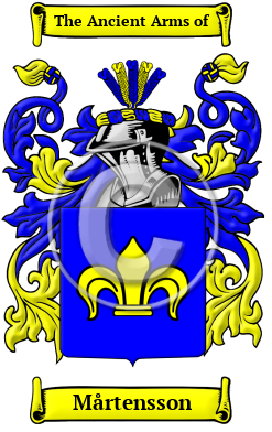 Mårtensson Family Crest/Coat of Arms