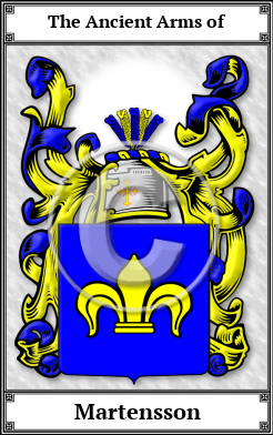 Martensson Family Crest Download (JPG) Book Plated - 600 DPI