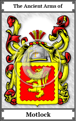Motlock Family Crest Download (JPG)  Book Plated - 150 DPI