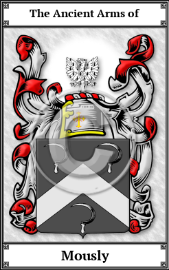 Mously Family Crest Download (JPG)  Book Plated - 150 DPI