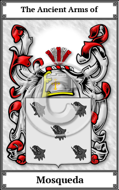Mosqueda Family Crest Download (JPG)  Book Plated - 150 DPI