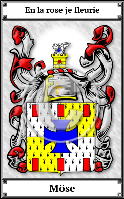 Möse Family Crest Download (JPG)  Book Plated - 150 DPI