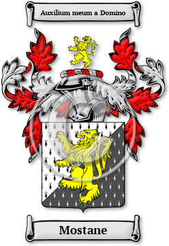Mostane Family Crest Download (jpg) Legacy Series - 150 DPI