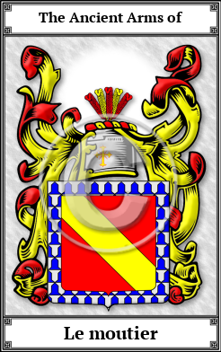 Le moutier Family Crest Download (JPG) Book Plated - 600 DPI