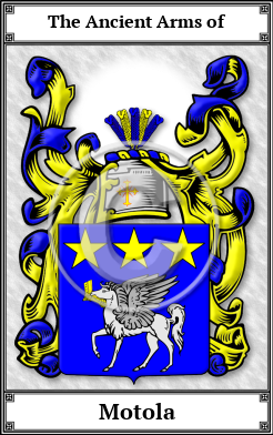 Motola Family Crest Download (JPG)  Book Plated - 150 DPI