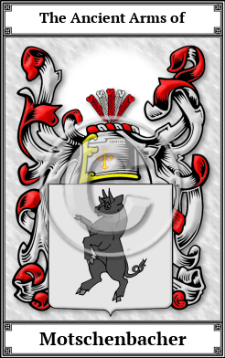 Motschenbacher Family Crest Download (JPG)  Book Plated - 150 DPI