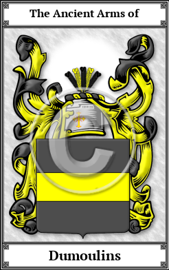 Dumoulins Family Crest Download (JPG)  Book Plated - 150 DPI
