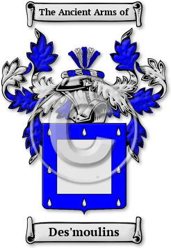 Des'moulins Family Crest Download (jpg) Legacy Series - 150 DPI