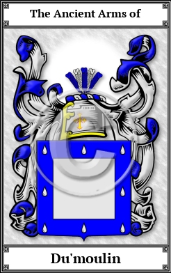 Du'moulin Family Crest Download (JPG) Book Plated - 600 DPI