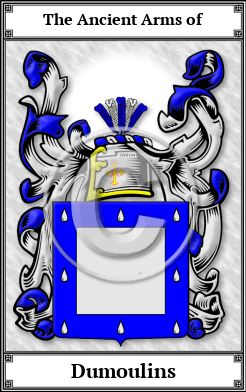 Dumoulins Family Crest Download (JPG) Book Plated - 600 DPI