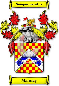 Manucy Family Crest Download (jpg) Legacy Series - 150 DPI