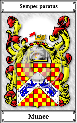 Munce Family Crest Download (JPG)  Book Plated - 150 DPI