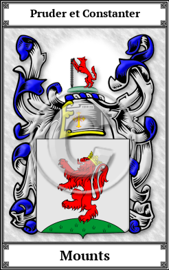 Mounts Family Crest Download (JPG)  Book Plated - 150 DPI