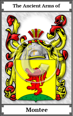 Montee Family Crest Download (JPG) Book Plated - 600 DPI