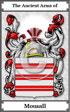 Mousall Family Crest Download (JPG)  Book Plated - 150 DPI