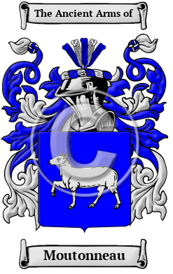 Moutonneau Family Crest/Coat of Arms