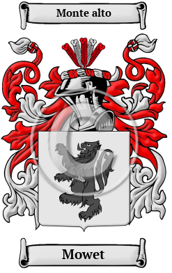 Mowet Family Crest/Coat of Arms