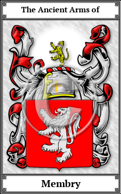 Membry Family Crest Download (JPG) Book Plated - 600 DPI