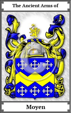 Moyen Family Crest Download (JPG)  Book Plated - 150 DPI