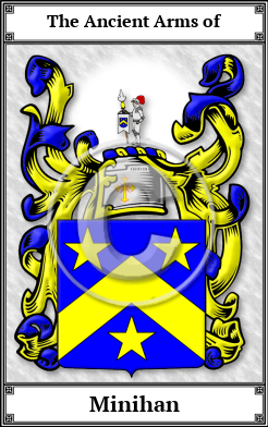 Minihan Family Crest Download (JPG) Book Plated - 600 DPI