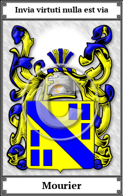 Mourier Family Crest Download (JPG)  Book Plated - 150 DPI