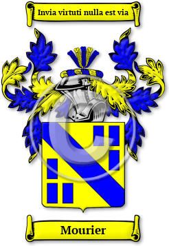 Mourier Family Crest Download (jpg) Legacy Series - 150 DPI