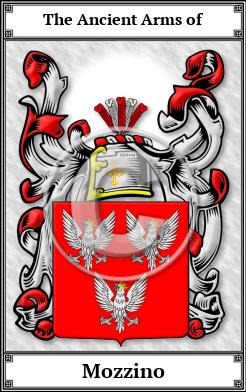 Mozzino Family Crest Download (JPG)  Book Plated - 150 DPI