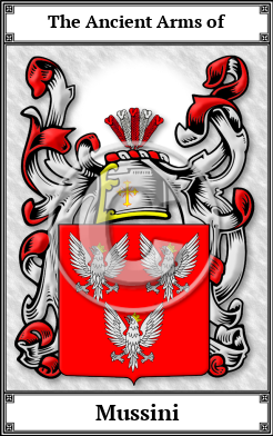 Mussini Family Crest Download (JPG)  Book Plated - 150 DPI