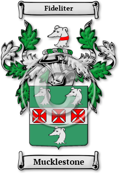 Mucklestone Family Crest Download (jpg) Legacy Series - 150 DPI
