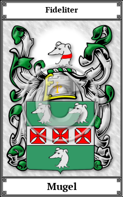 Mugel Family Crest Download (JPG)  Book Plated - 150 DPI