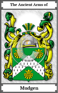 Mudgen Family Crest Download (JPG)  Book Plated - 150 DPI