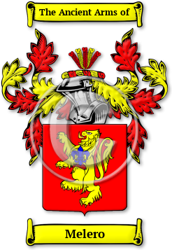 Melero Family Crest Download (JPG) Legacy Series - 600 DPI