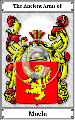 Muela Family Crest Download (JPG)  Book Plated - 150 DPI