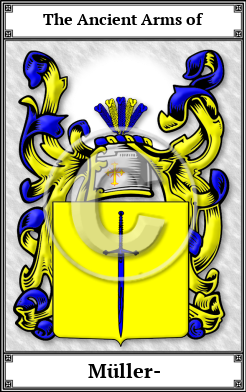 Müller- Family Crest Download (JPG)  Book Plated - 150 DPI