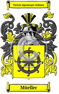 Müeller Family Crest/Coat of Arms