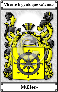 Müller- Family Crest Download (JPG)  Book Plated - 150 DPI