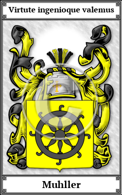 Muhller Family Crest Download (JPG)  Book Plated - 150 DPI