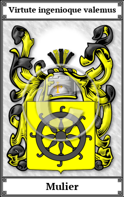 Mulier Family Crest Download (JPG) Book Plated - 600 DPI