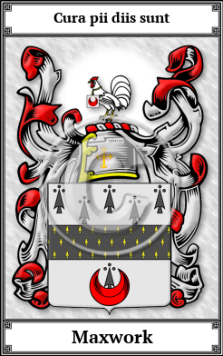 Maxwork Family Crest Download (JPG) Book Plated - 600 DPI