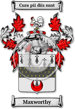 Maxworthy Family Crest Download (jpg) Legacy Series - 150 DPI