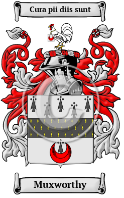 Muxworthy Family Crest Download (JPG) Heritage Series - 600 DPI