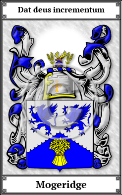 Mogeridge Family Crest Download (JPG)  Book Plated - 150 DPI