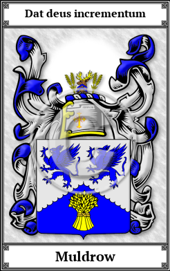 Muldrow Family Crest Download (JPG)  Book Plated - 150 DPI