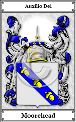 Moorehead Family Crest Download (JPG) Book Plated - 600 DPI