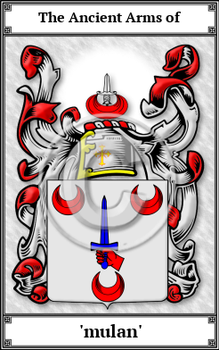 'mulan' Family Crest Download (JPG) Book Plated - 150 DPI