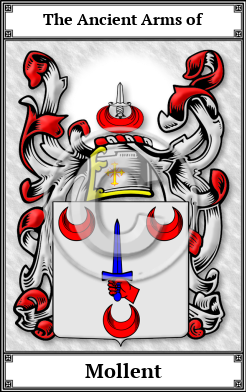 Mollent Family Crest Download (JPG) Book Plated - 600 DPI