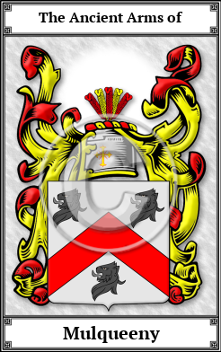 Mulqueeny Family Crest Download (JPG) Book Plated - 600 DPI